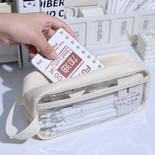 Load image into Gallery viewer, Kawaii Pencil Case Transparent Pen Bag Cartoon PVC Pouch Waterproof Box for Girls Students Cute School Supplies Stationery
