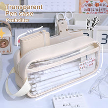 Load image into Gallery viewer, Kawaii Pencil Case Transparent Pen Bag Cartoon PVC Pouch Waterproof Box for Girls Students Cute School Supplies Stationery
