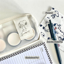 Load image into Gallery viewer, Cute Cartoon Pacha Dog Pencil Case Student Transparent Double Zipper Large Capacity Puppy Stationery
