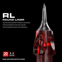 Load image into Gallery viewer, 20pcs/box 0.35mm Tattoo Supplies Needles RM RS RL M1 Revolution Cartridge Round Liner/Round Magnum Accessories for Tattoos Machines

