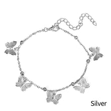 Load image into Gallery viewer, Fashion Butterfly Pendant Bracelet Simple Temperament Beach Ankle Foot Ornament Hollow Butterfly Bracelet Women Jewelry
