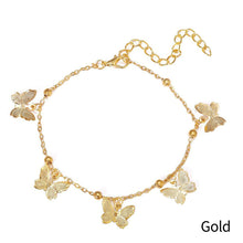 Load image into Gallery viewer, Fashion Butterfly Pendant Bracelet Simple Temperament Beach Ankle Foot Ornament Hollow Butterfly Bracelet Women Jewelry
