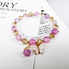 Load image into Gallery viewer, Butterfly Charm Stretch Crystal Women Bracelet Chains for Girls Friends Student Beads Bracelets Fashion Summer Charm Jewelry
