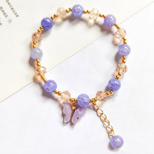 Load image into Gallery viewer, Butterfly Charm Stretch Crystal Women Bracelet Chains for Girls Friends Student Beads Bracelets Fashion Summer Charm Jewelry
