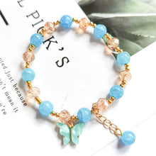 Load image into Gallery viewer, Butterfly Charm Stretch Crystal Women Bracelet Chains for Girls Friends Student Beads Bracelets Fashion Summer Charm Jewelry
