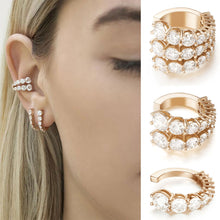 Load image into Gallery viewer, Ear Clip Without Ear Hole Earrings Women's Fashion Gold Silver Multilayered C-shaped Ear Ring Girl Summer Jewelry
