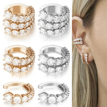 Load image into Gallery viewer, Ear Clip Without Ear Hole Earrings Women's Fashion Gold Silver Multilayered C-shaped Ear Ring Girl Summer Jewelry
