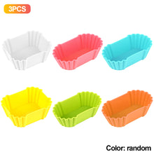Load image into Gallery viewer, 3pcs Bento Divider Cup Reusable Silicone Dessert Sushi Separate Storage Accessories Food Lunch Box Liner Easy Clean Cake Mould
