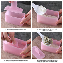 Load image into Gallery viewer, DIY Warship Sushi Mold Spam Mold Onigiri Rice Ball Mold Rectangular Sushi Maker Kitchen Accessories Kit Sushi
