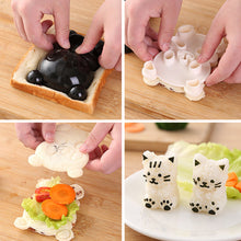Load image into Gallery viewer, 4 in 1 Cute Panda Sushi Mold DIY Panda Rice Mold Plastic Bread Sandwich Cutter Cake Toast Mold Maker
