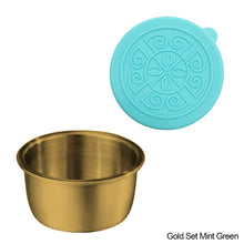 Load image into Gallery viewer, 304 Stainless Steel Salad Container Small Condiment Container with Lids Leakproof for Kids Lunch Containers Box Camping Hiking Outdoor Sauce Dispenser
