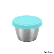 Load image into Gallery viewer, 304 Stainless Steel Salad Container Small Condiment Container with Lids Leakproof for Kids Lunch Containers Box Camping Hiking Outdoor Sauce Dispenser
