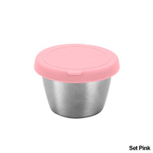 Load image into Gallery viewer, 304 Stainless Steel Salad Container Small Condiment Container with Lids Leakproof for Kids Lunch Containers Box Camping Hiking Outdoor Sauce Dispenser

