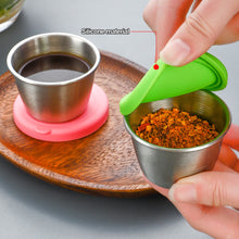 Load image into Gallery viewer, 304 Stainless Steel Salad Container Small Condiment Container with Lids Leakproof for Kids Lunch Containers Box Camping Hiking Outdoor Sauce Dispenser
