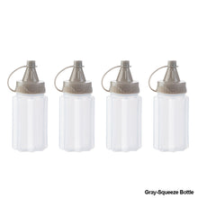Load image into Gallery viewer, 4PCS/Set Transparent Sauce Bottle with Lid Portable Mini Seasoning Box Dispenser Condiment Salt Spice Jar Sauce Squeeze Bottle Camping Hiking Outdoor Sauce Dispenser
