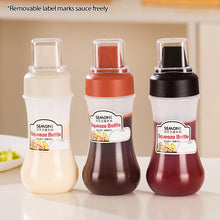Load image into Gallery viewer, Multifunction 5 Holes Salad Squeeze Bottle Ketchup Container with Scale Honey Jam Refillable Condiment Sauce Squeeze Bottle
