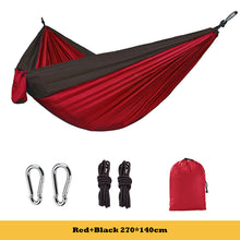 Load image into Gallery viewer, Portable Ultra-Light Outdoor Double Hammock Parachute Oxford Fabric Anti-Rollover Camping Hanging Rocking Bed Chair 270*140CM
