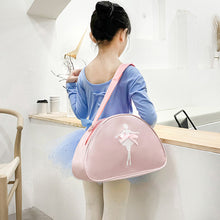 Load image into Gallery viewer, Children's Dance One Shoulder Backpack Latin Dance Ballet Triangle Style Nylon Schoolbag Girl Princess Dance Bag
