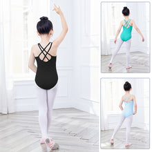Load image into Gallery viewer, Children's Back Cross Double Suspender Jumpsuit Closed Crotch Ballet Dress Chinese Dance Dress Tight Summer Girl Training Dress Grade Test Dress
