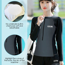 Load image into Gallery viewer, Couple's Style Professional Quick-Drying Swimsuit Set Surf Diving Snorkeling Suit Long-Sleeved Shorts Sunscreen Clothes Separate Body Sports Clothes With Zipper
