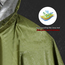 Load image into Gallery viewer, Portable Outdoor 3-In-1 One-Piece Raincoat Multifunctional Hiking Mountaineering Riding Rain Poncho Camping Temporary Sunshade Floor Mat
