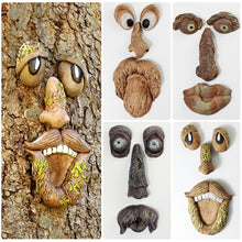 Load image into Gallery viewer, Tree Strange Features Resin Ornaments Funny Old Man Tree Face Outdoor Garden Creative Ornaments Easter Halloween Funky Decoration
