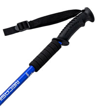Load image into Gallery viewer, Three-Section Adjustable Aluminum Alloy Hiking Pole Straight Handle Curved Handle Ultra-Light Outdoor Cross-Country Skiing Hiking Pole
