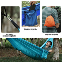 Load image into Gallery viewer, 245*90CM Outdoor Portable Ultra-Light Single Hammock Parachute Cloth Fabric Casual Hanging Chair Swing Floor Mat Picnic Camping Equipment
