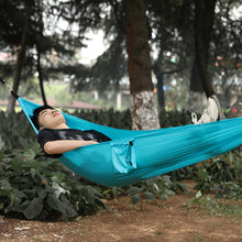 Load image into Gallery viewer, 245*90CM Outdoor Portable Ultra-Light Single Hammock Parachute Cloth Fabric Casual Hanging Chair Swing Floor Mat Picnic Camping Equipment
