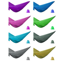 Load image into Gallery viewer, 245*90CM Outdoor Portable Ultra-Light Single Hammock Parachute Cloth Fabric Casual Hanging Chair Swing Floor Mat Picnic Camping Equipment

