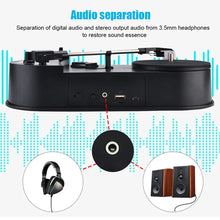 Load image into Gallery viewer, 33/45RPM Retro Professional Vinyl Disc Music Record player turntable Converter to MP3 TF Card/USB Turntable Vinyl Disks Player
