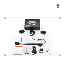 Load image into Gallery viewer, QCC Program Motorcycle Helmet Bluetooth Headset With Intercom Intelligent Noise Reduction 2 People 300 Meters Intercom

