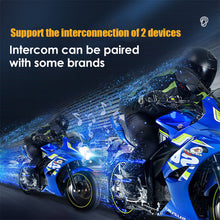 Load image into Gallery viewer, QCC Program Motorcycle Helmet Bluetooth Headset With Intercom Intelligent Noise Reduction 2 People 300 Meters Intercom
