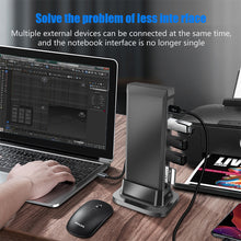 Load image into Gallery viewer, 13 in 1 Type C HUB Vertical USB 3.0 Dock Station 4K HDMI PD 100W Charging USB-C Splitter Card Reader Ethernet Adapter for Laptop
