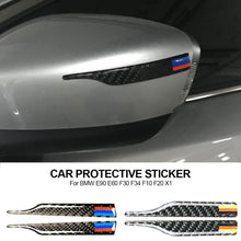 Load image into Gallery viewer, Pari Car Carbon Fiber Rearview Mirror Anti-rub Strip Protector Anti-collision Sticker Accessories For BMW E90 E60 F30 F34 F10 F20 X1

