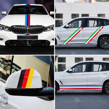 Load image into Gallery viewer, 1M/2M/3M X 15cm Width Car Stickers and Decals For BMW Vinyl Auto Side Body Strip Decal Germany Italy French Russia Spain National Flag Pesonalized
