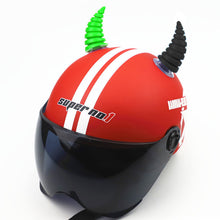Load image into Gallery viewer, Motorcycle Helmet Devil Horns Long Threaded Bull Horn Electric Front Rear Bumper Decor Accessories For Car Bike Helmets Stickers
