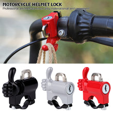 Load image into Gallery viewer, Universal Motorcycle Helmet Lock Bike Handlebar Helmet Anti-theft Safety Metal Lock Accessories
