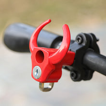 Load image into Gallery viewer, Universal Motorcycle Helmet Lock Bike Handlebar Helmet Anti-theft Safety Metal Horn Style Lock Accessories
