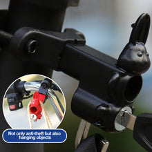 Load image into Gallery viewer, Motorcycle Helmet Lock Bike Handlebar Helmet Anti-theft Safety Metal Cute Rabbit Style Lock Accessories
