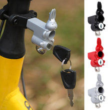 Load image into Gallery viewer, Motorcycle Helmet Lock Bike Handlebar Helmet Anti-theft Safety Metal Cute Rabbit Style Lock Accessories

