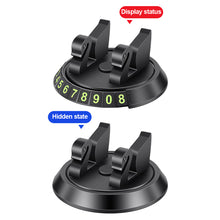 Load image into Gallery viewer, Car Rotation Temporary Parking Card Phone Number Card Plate Hidden Switch For GPS Navigation Bracket Accessories
