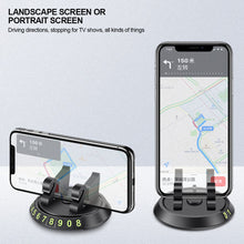 Load image into Gallery viewer, Car Rotation Temporary Parking Card Phone Number Card Plate Hidden Switch For GPS Navigation Bracket Accessories
