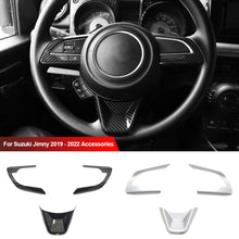 Load image into Gallery viewer, 3Pcs Carbon Fiber Car Steering Wheel Decoration Cover Trim Stickers For Suzuki Jimny 2019 - 2022 Accessories

