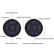 Load image into Gallery viewer, Car Wireless Bluetooth Media Button Remote Controller Motorcycle Bike Steering Wheel MP3 Music Play For IOS Android
