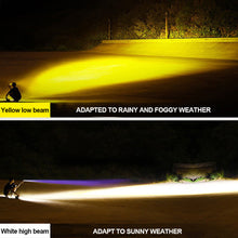 Load image into Gallery viewer, Motorcycle LED Spotlights White Yellow Hi/Low Beam Flash Fog Auxiliar Lights with Four Models For Offroad ATV Engineering Vehicles Bicycle Lamp
