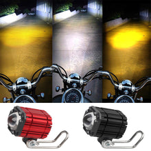 Load image into Gallery viewer, Motorcycle LED Spotlights White Yellow Hi/Low Beam Flash Fog Auxiliar Lights with Four Models For Offroad ATV Engineering Vehicles Bicycle Lamp
