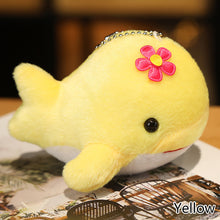 Load image into Gallery viewer, 1pc Dolphin Plush Toy with Flower Cute Ocean Fish Toys Key Chain Pendant Gifts for Children Kids Toy Wedding Gifts
