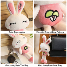 Load image into Gallery viewer, 1pc Love Rabbit Plush Toy Rabbits Stuffed Toys Key Chain Pendant Gifts for Children Kids Toy Wedding Gifts
