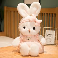 Load image into Gallery viewer, 40cm Cute Rabbit Plush Toy with Bow Knot Hair Band Long Ear Soft Stuffed Bunny Doll Sleeping Toy Girls Kids Baby Plush Animal Birthday Gifts
